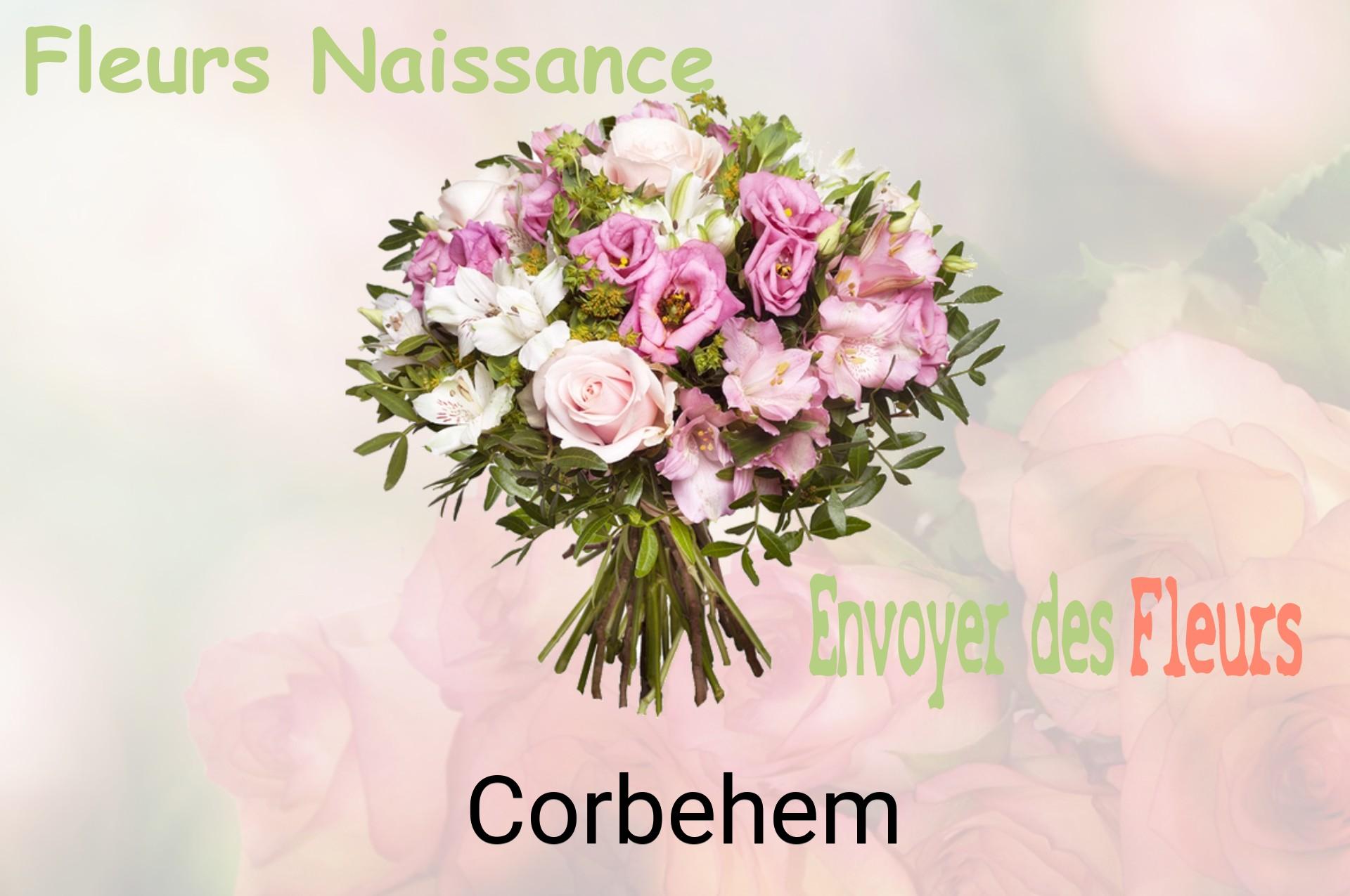 Bouquet de fleurs de naissance livré à Corbehem