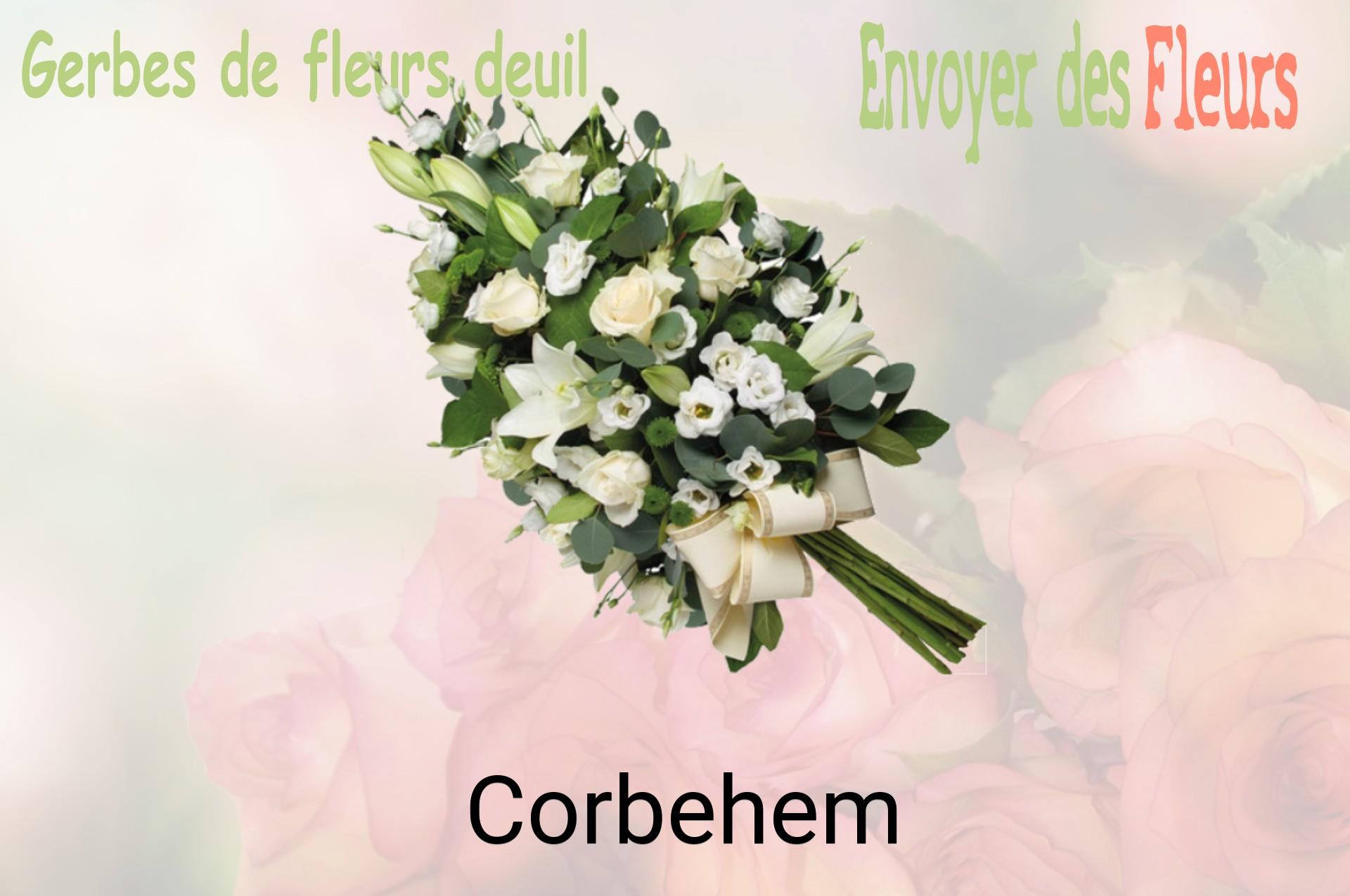 Gerbe de fleurs de deuil livrée à Corbehem